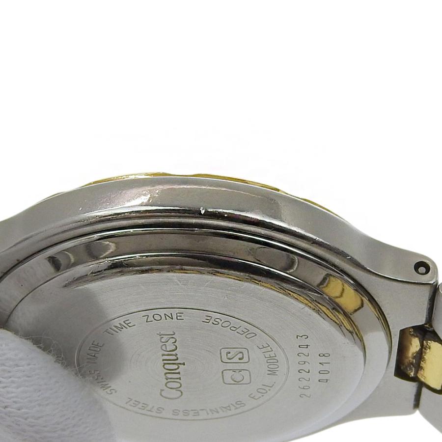 LONGINES（ロンジン） コンクエスト 4018 腕時計 SS×金メッキ ホワイト