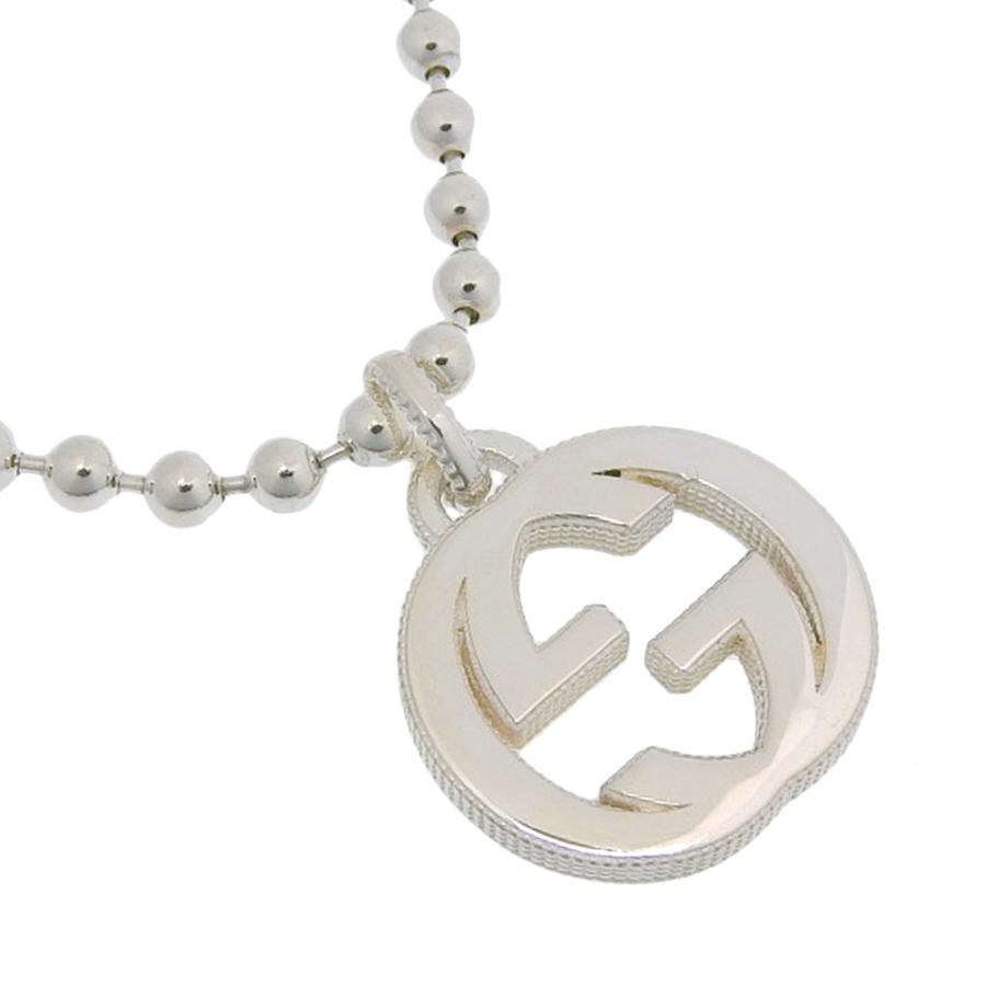 【美品】GUCCI Wボールチェーンネックレス 男女兼用 シルバー925 GUCCI（グッチ） インターロッキング ボールチェーン ネックレス
