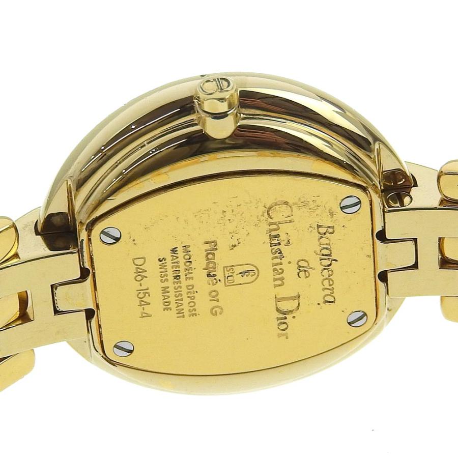 【Dior】クリスチャンディオール バキラ D46-154-4 金メッキ クオーツ アナログ表示 レディース 黒文字盤 腕時計 Christian Dior（クリスチャン・ディオール） Dior バキラ D46-154-4
