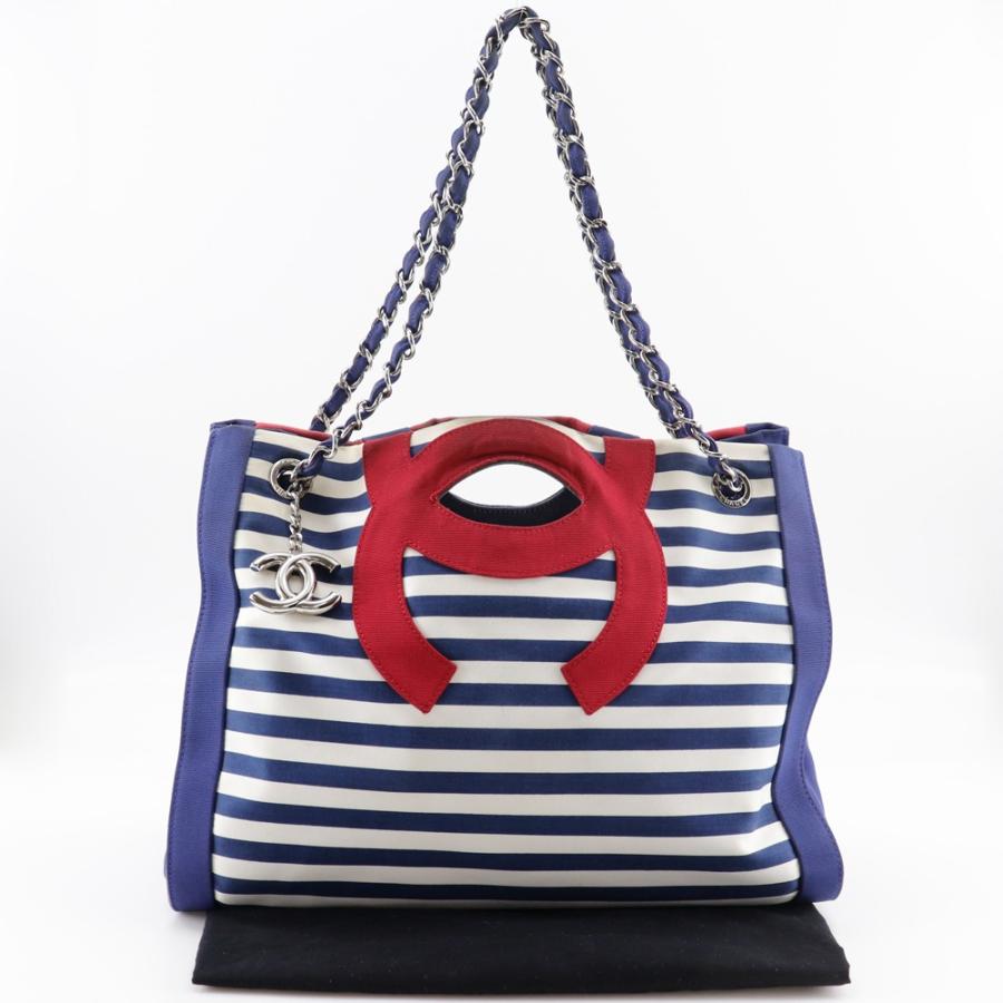 CHANEL シャネル チェーントート クルーズライン ボーダー CHANEL シャネル チェーントート クルーズライン ボーダー