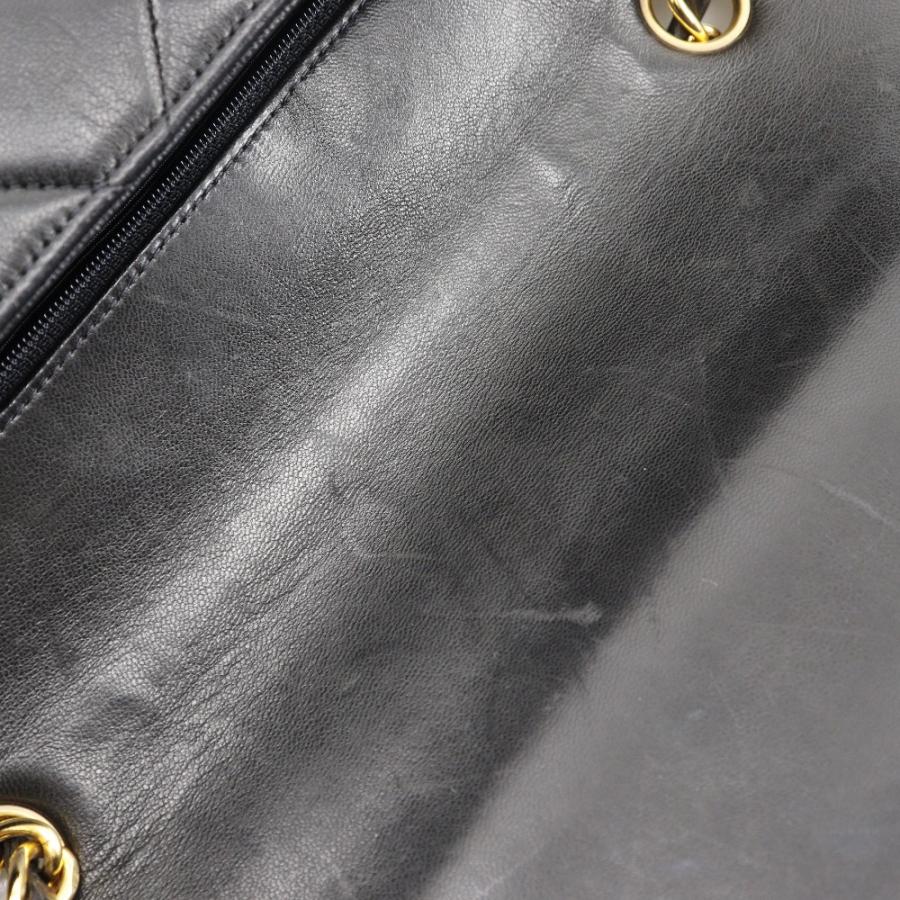 【CHANEL】シャネル デカマトラッセ ダブルチェーン ヴィンテージ ラムスキン 黒 レディース ショルダーバッグ CHANEL（シャネル） ショルダーバッグ デカマトラッセ チェーン