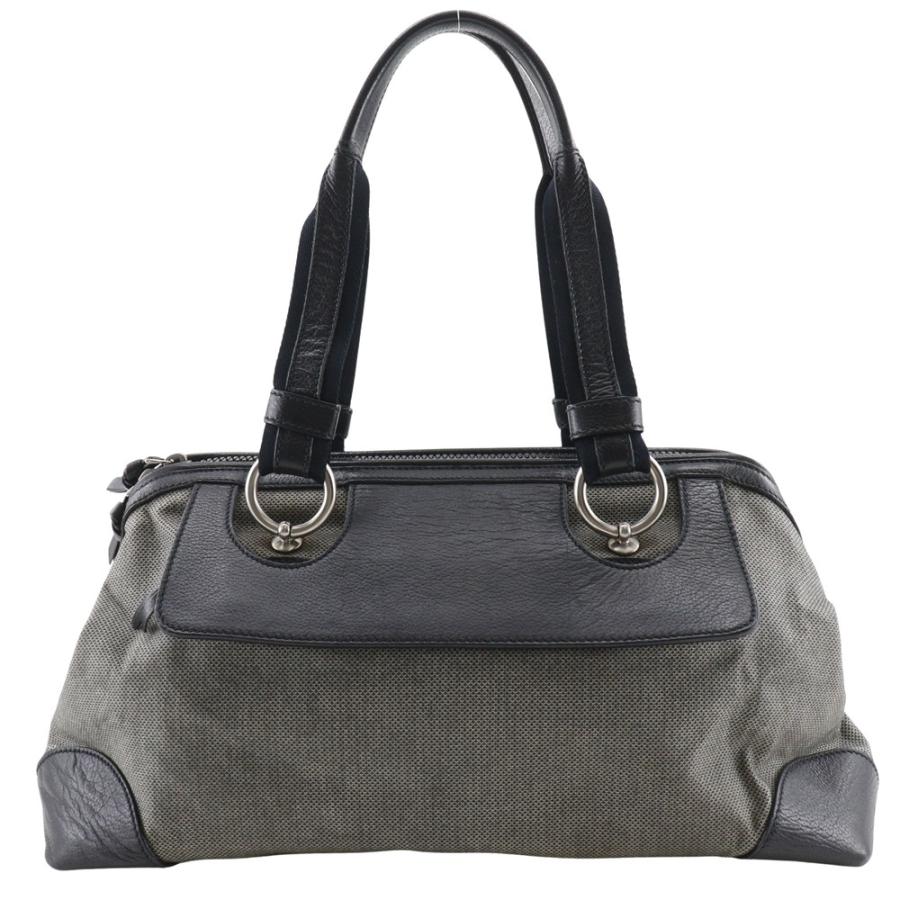 BOTTEGAVENETA ボッテガヴェネタ トートバッグ キャンバス×レザー