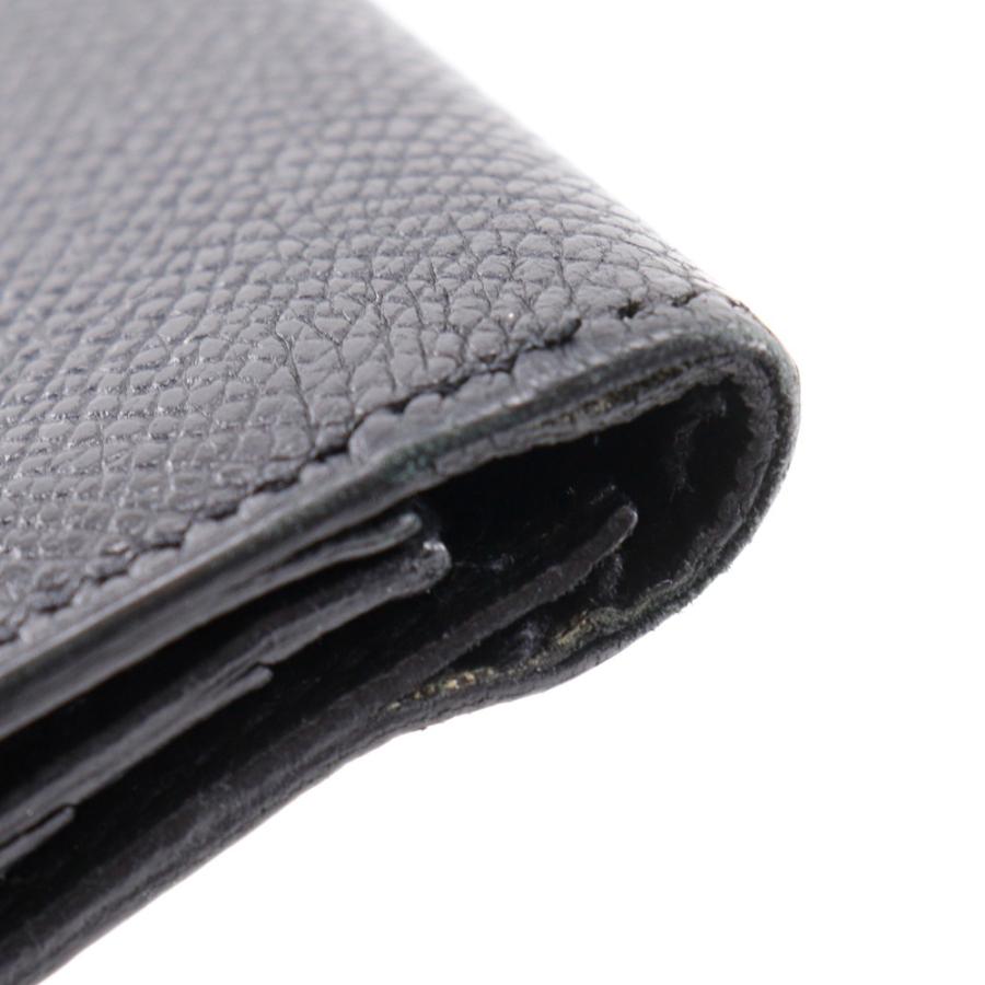 HERMES（エルメス） ベアン □O 長財布 クシュベル 黒/シルバー金具