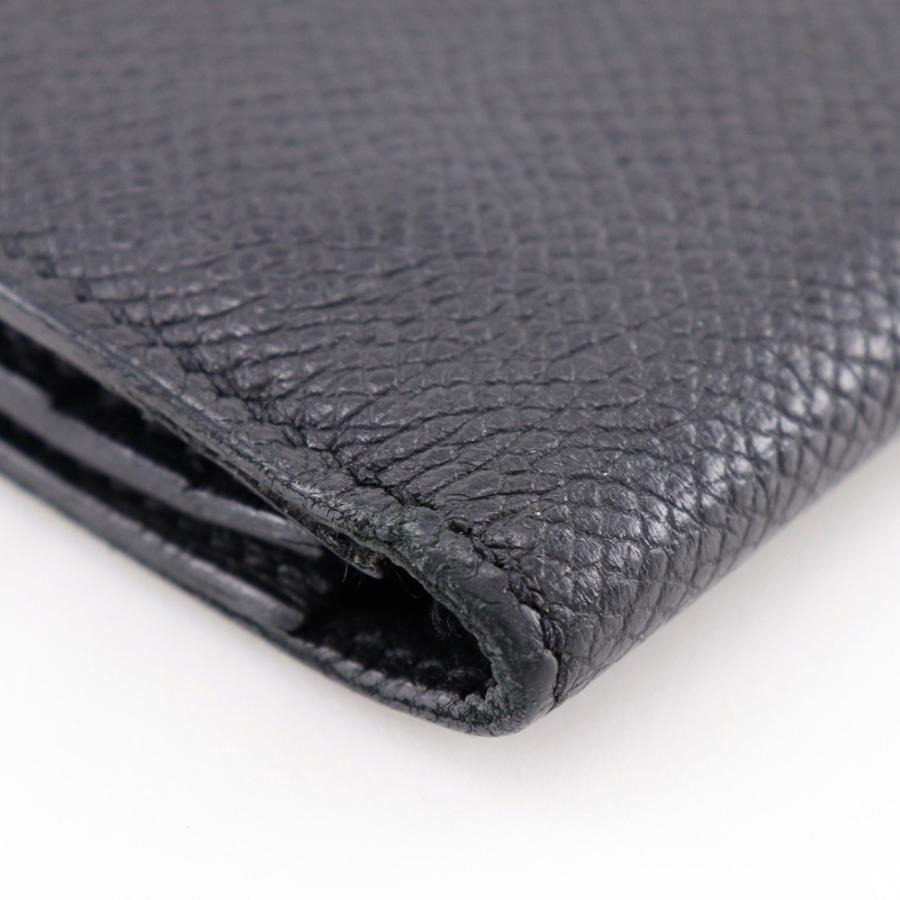 HERMES【エルメス】ベアンクラシック　二つ折り長財布　クシュベル　黒（シルバー金具） レディース バッグ ショルダーバッグ　レディース 【中古】【送料無料】【SS】 HERMES - HERMES【エルメス】ベアンクラシック 二つ折り長財布