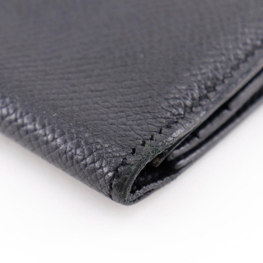 HERMES（エルメス） ベアン □O 長財布 クシュベル 黒/シルバー金具