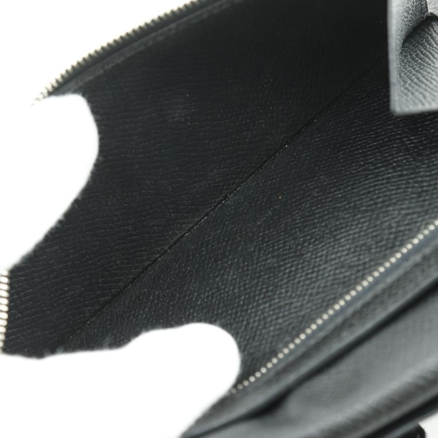 HERMES（エルメス） ベアン □O 長財布 クシュベル 黒/シルバー金具