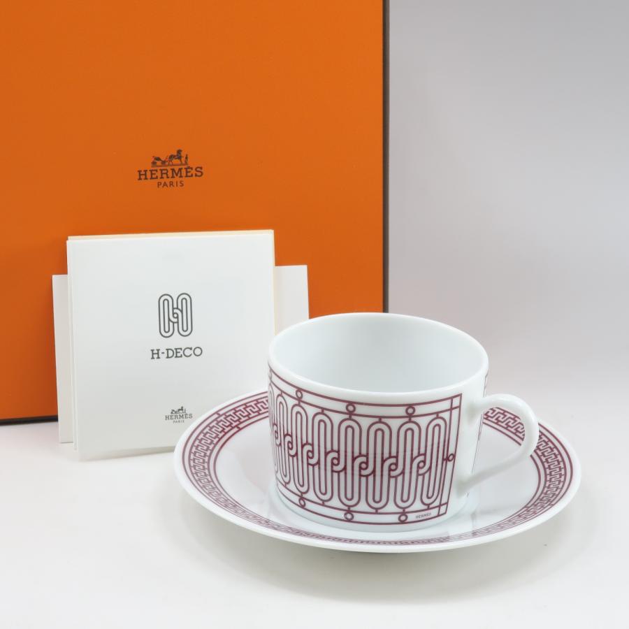 HERMES エルメス Hデコ アッシュデコ ルージュ カップ＆ソーサー 食器