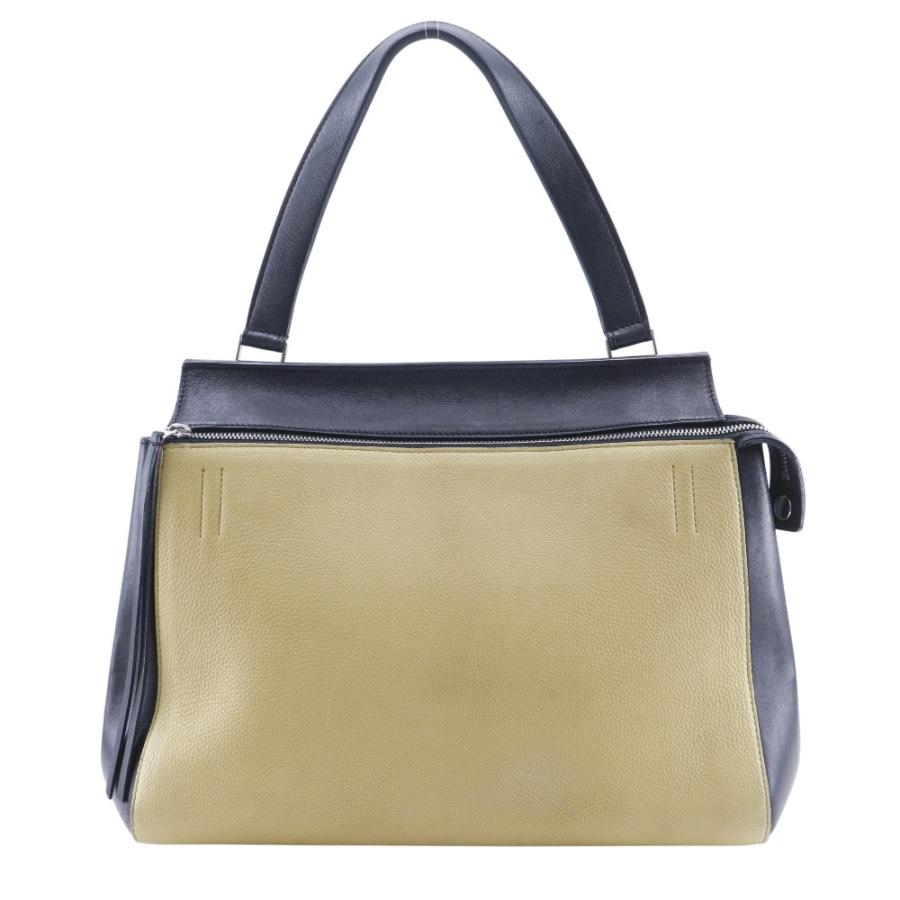 最終値下CELINE セリーヌ エッジ ハンドバッグ ベージュ CELINE（セリーヌ） エッジ ミディアム ハンドバッグ バイカラー