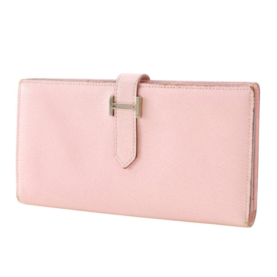 HERMES（エルメス） べアンスフレ Y 長財布 レザー ピンク レディース 
