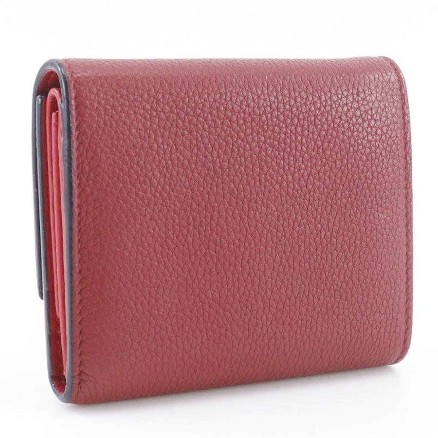 美品✨CELINE セリーヌ 長財布 ラージフラップ ウォレット ボルドー 赤 