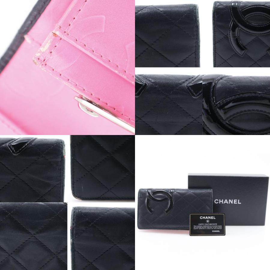 【CHANEL】シャネル カンボンライン 二つ折り A26717 カーフ 黒 レディース 長財布 CHANEL（シャネル） カンボンライン 二つ折り A26717 長財布 カーフ 黒