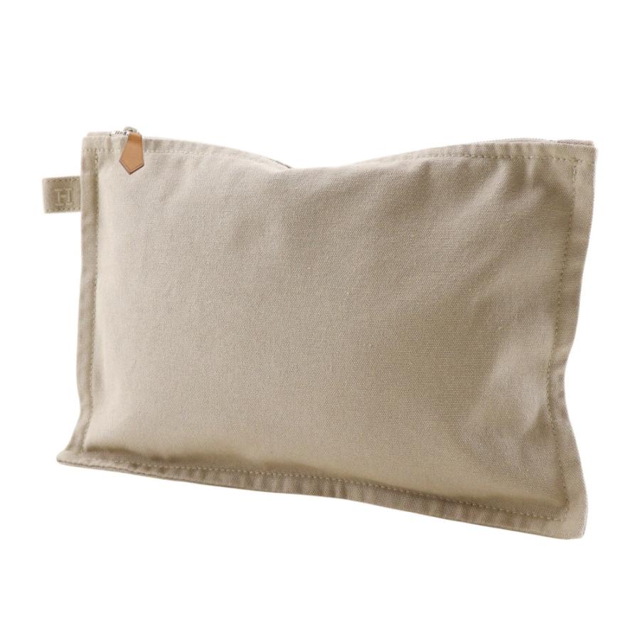 HERMES エルメス ボラボラMM ポーチ コットン ベージュ ユニセックス【I121626070】中古_1