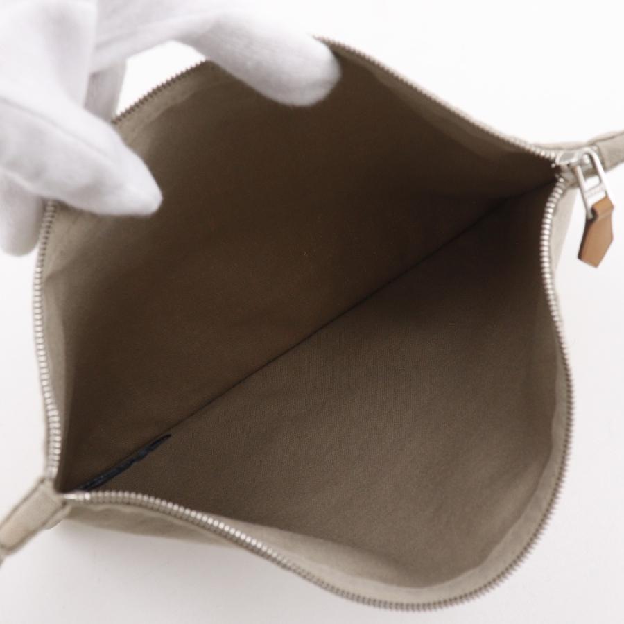 HERMES エルメス ボラボラMM ポーチ コットン ベージュ ユニセックス【I121626070】中古_4