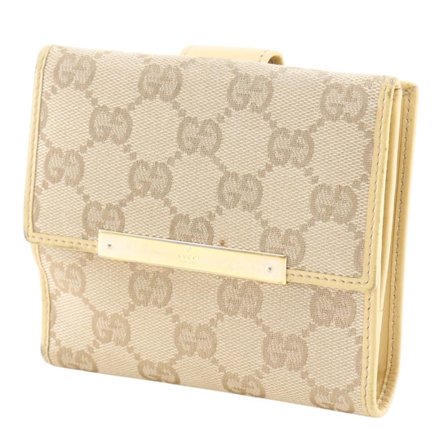 GUCCI（グッチ） 112664 二つ折り財布 GGキャンバス ベージュ