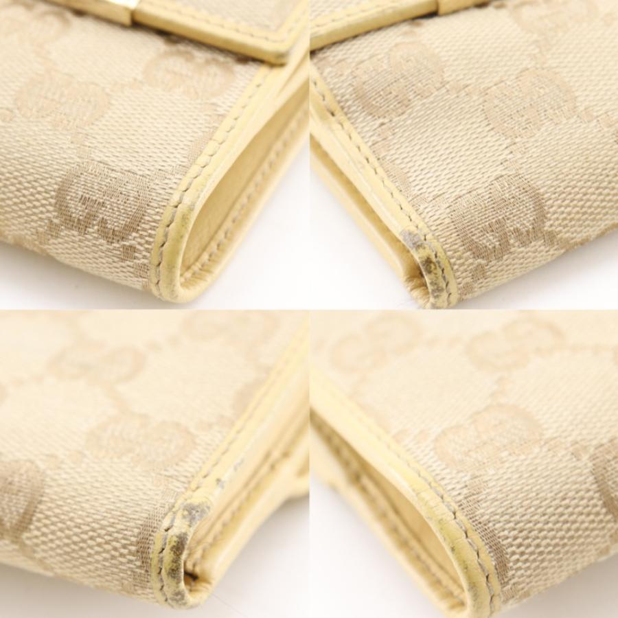 GUCCI（グッチ） 112664 二つ折り財布 GGキャンバス ベージュ