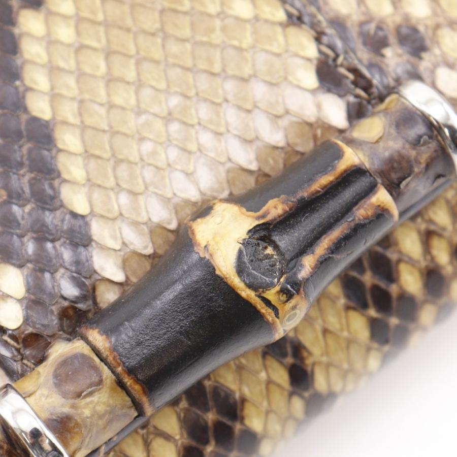 GUCCI（グッチ） バンブー 369661 長財布 パイソン 茶 レディース