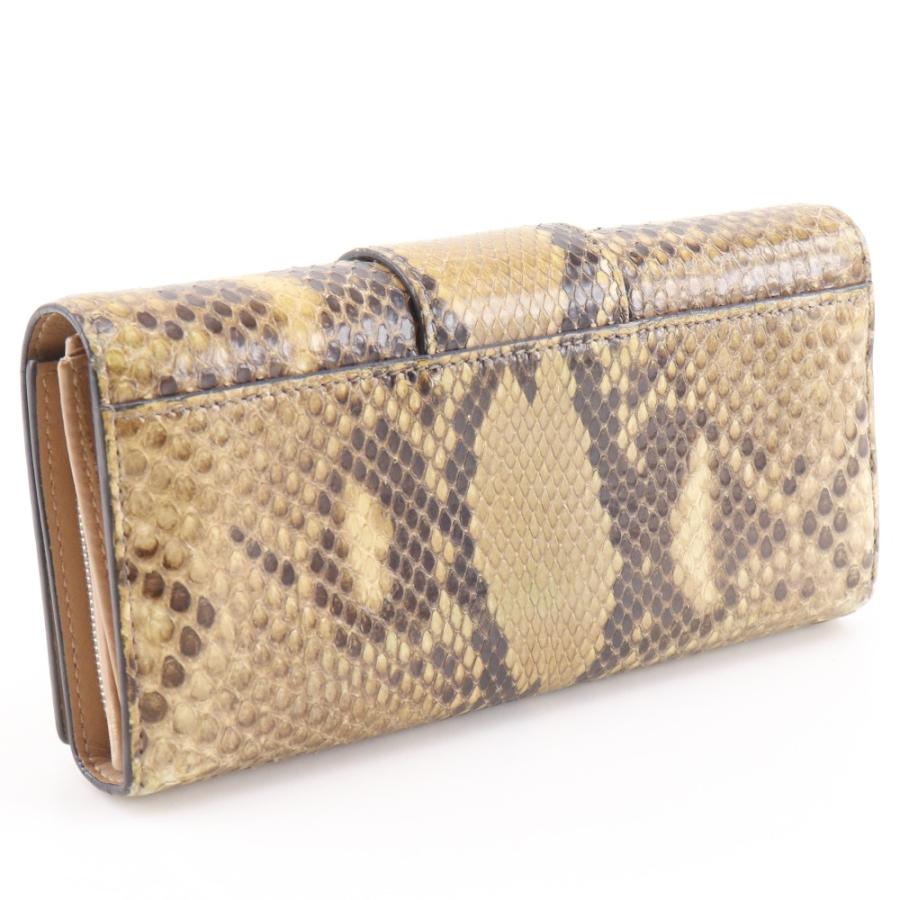 【GUCCI】グッチ バンブー 369661 パイソン 茶 レディース 長財布 GUCCI（グッチ） バンブー 369661 長財布 パイソン 茶 レディース