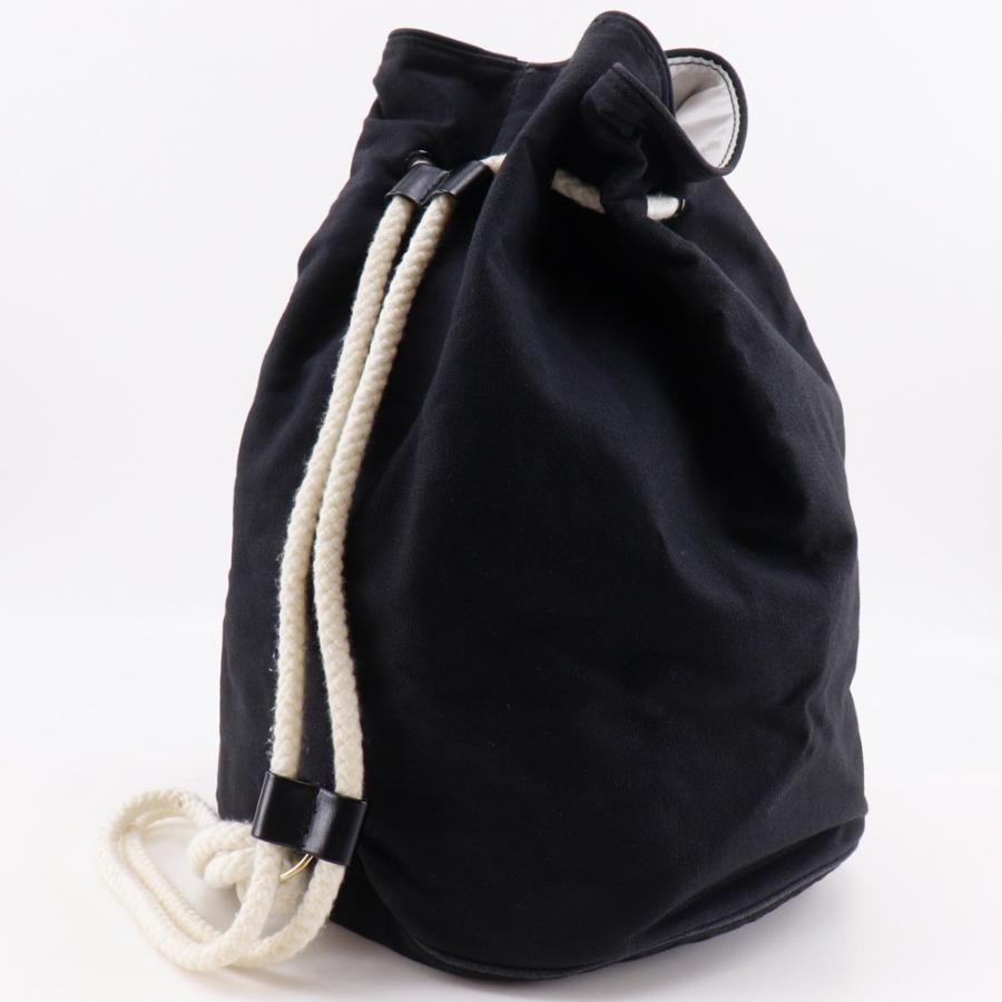 CHANEL ノベルティ キャンバス地　ブラック ショルダーバッグ 巾着 CHANEL（シャネル） プールバッグ 巾着 ショルダーバッグ キャンバス