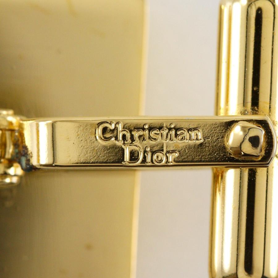 Dior クリスチャンディオール ロゴ カフス 金メッキ メンズ
