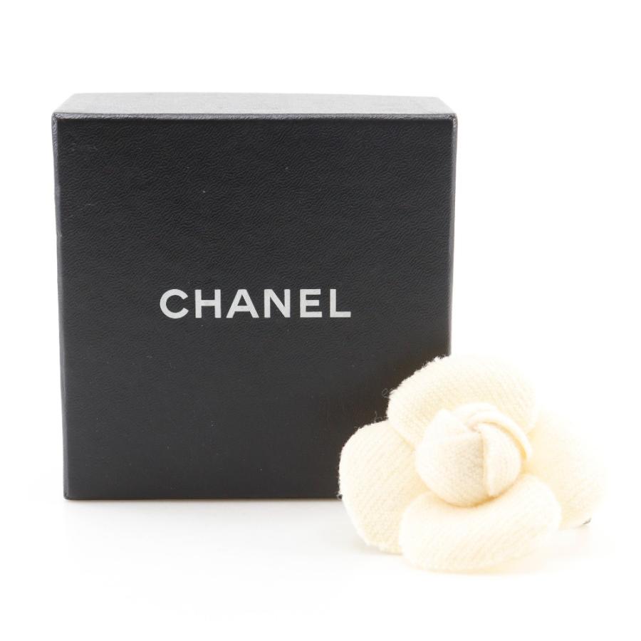 CHANEL（シャネル） コサージュ カメリア ブローチ コットン 白 約6g