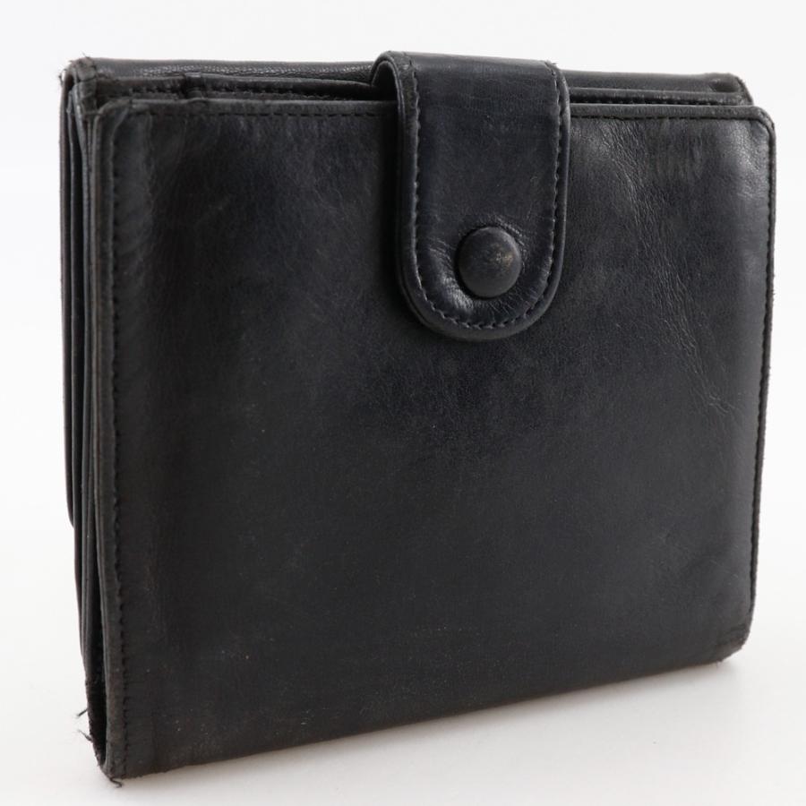 CHANEL（シャネル） ココマーク 二つ折り財布 ラムスキン 黒