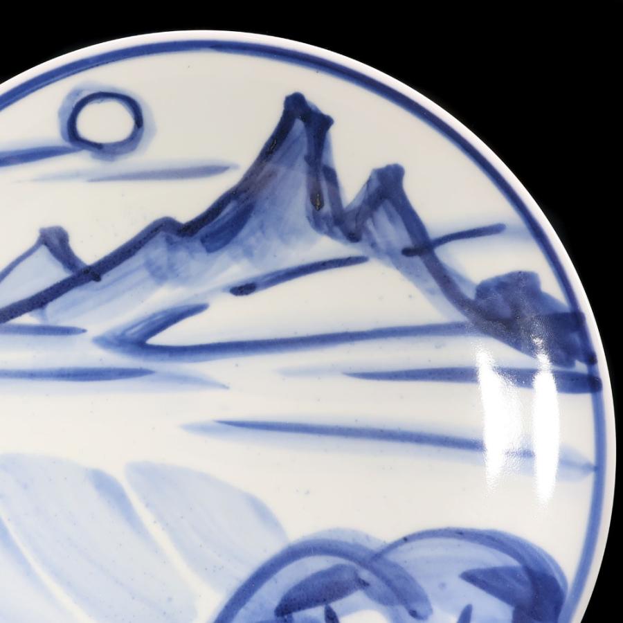 【 人間国宝 近藤悠三 作 】 山染付皿 骨董品 陶磁器 _【I121826001】中古の画像