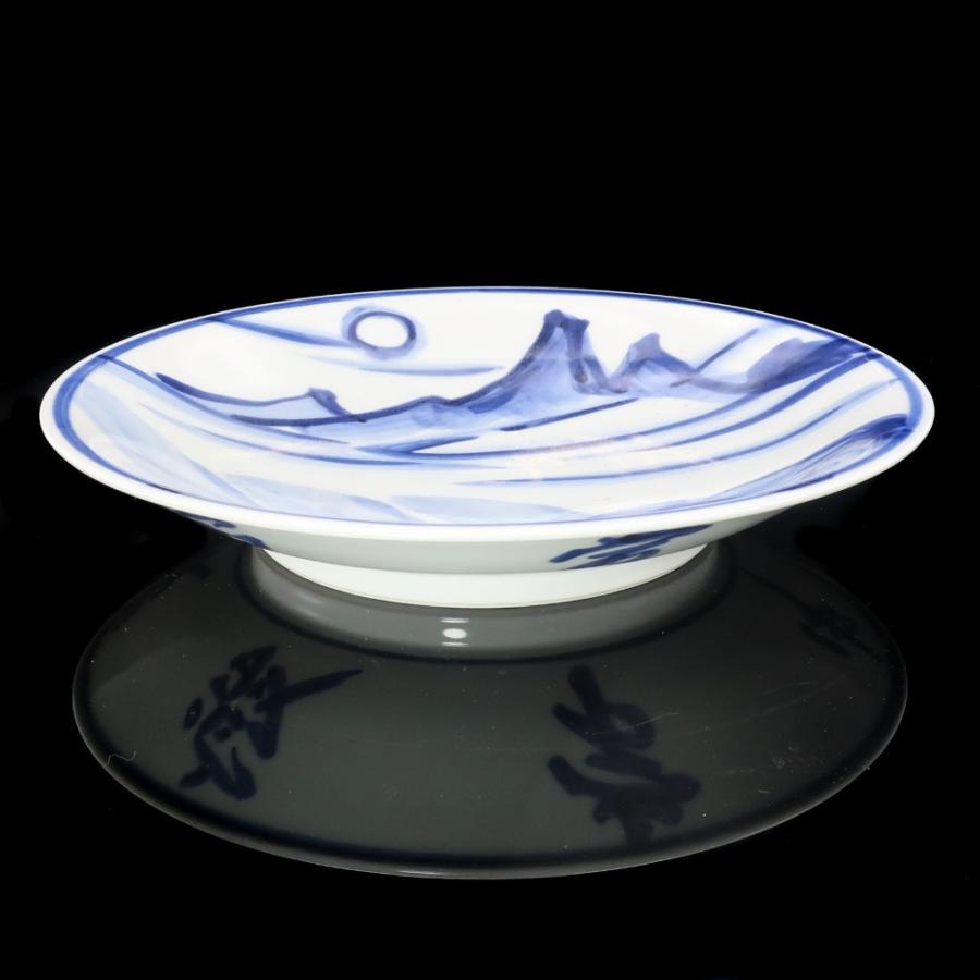 【 人間国宝 近藤悠三 作 】 山染付皿 骨董品 陶磁器 _【I121826001】中古の画像