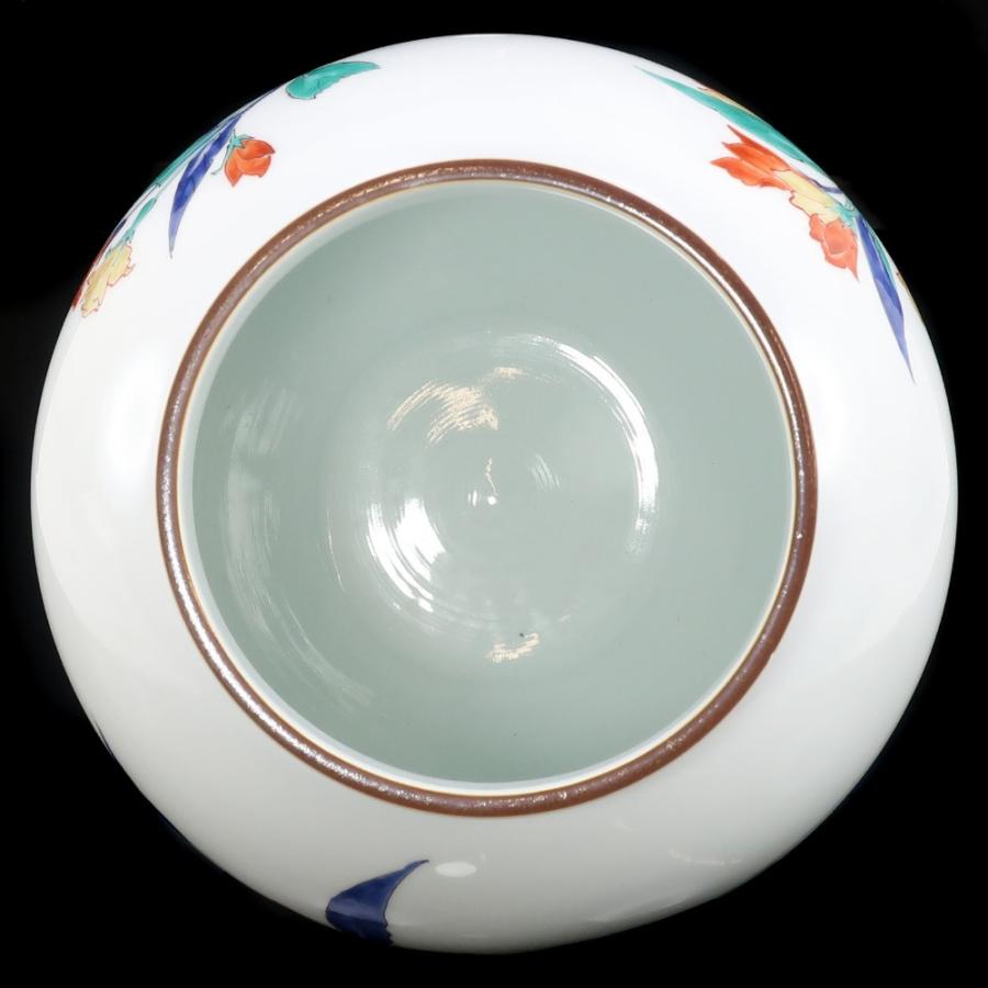十三代 酒井田柿右衛門 作 錦 樹花文 壷 骨董品 陶磁器 _【I121826002】中古の画像