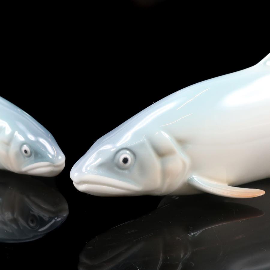 ノリタケ オールドノリタケ 鮎 置物 一対 置物 オブジェ 陶磁器 _