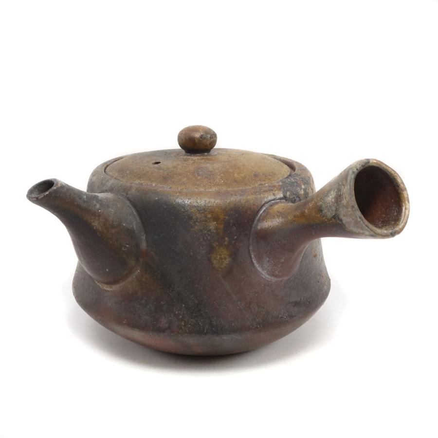 備前焼 七十七代 金重利陶苑 ( 陶弘 ) 作 備前急須 煎茶道具 陶磁器 _