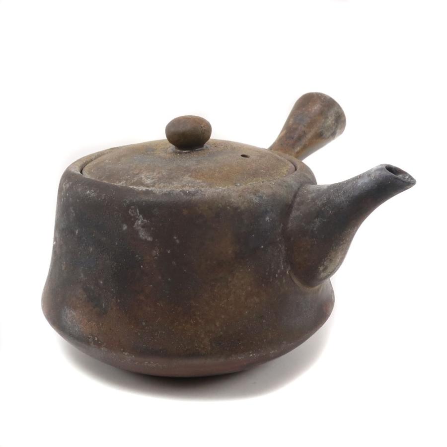 備前焼 七十七代 金重利陶苑 ( 陶弘 ) 作 備前急須 煎茶道具 陶磁器 _