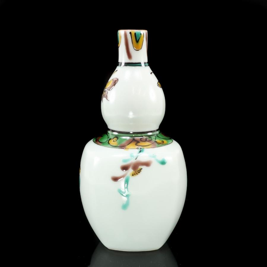 人間国宝 藤本能道 作 】 草白釉色絵童女図 徳利 酒器 陶磁器 _