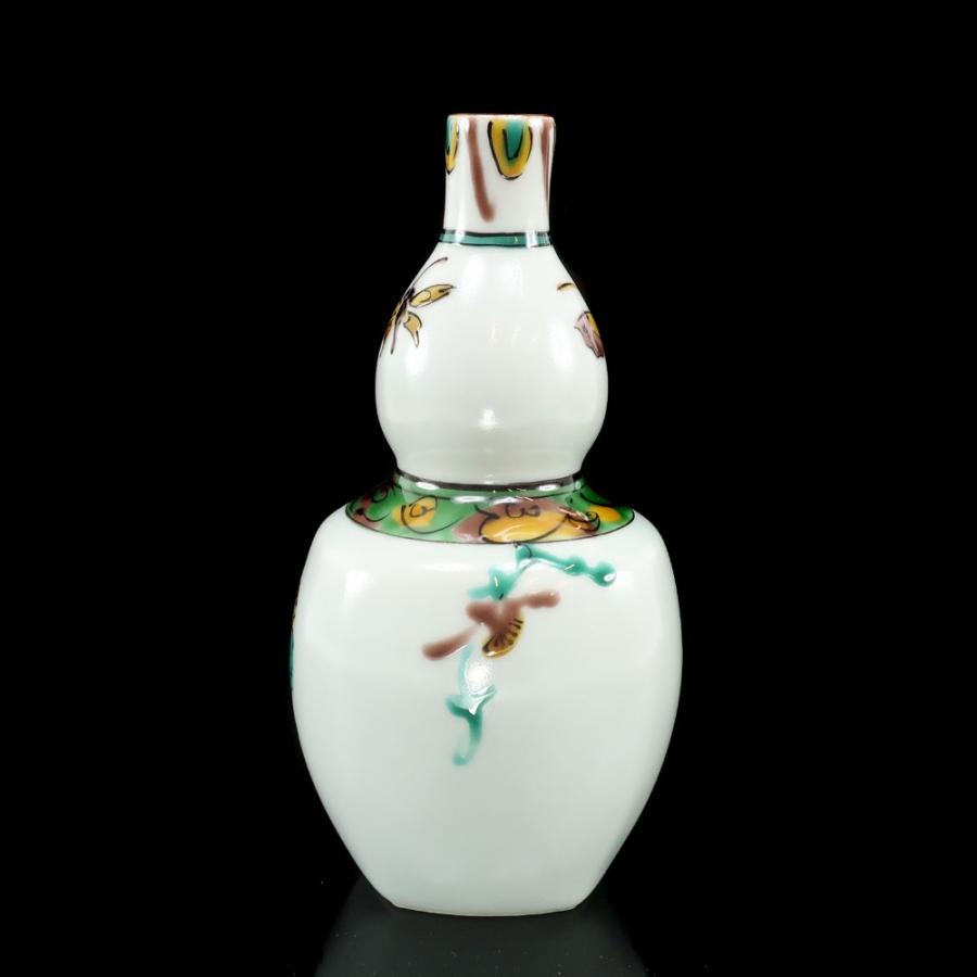 人間国宝 藤本能道 作 】 草白釉色絵童女図 徳利 酒器 陶磁器 _