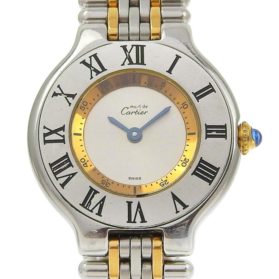 Cartier CARTIER カルティエ マスト21 1340 腕時計 SS×金メッキ  