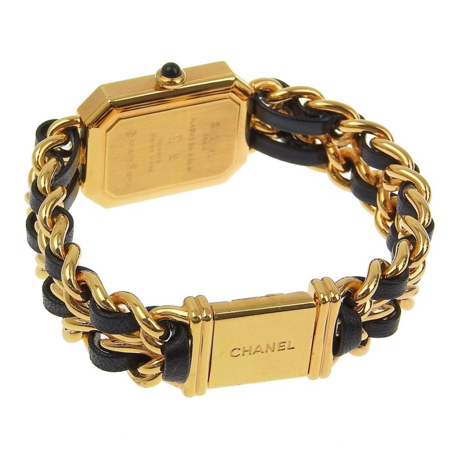 【CHANEL】シャネル プルミエールS H0001 金メッキ×レザー クオーツ アナログ表示 レディース ブラック文字盤 腕時計 CHANEL（シャネル） プルミエールS H0001 腕時計 金メッキ×レザー