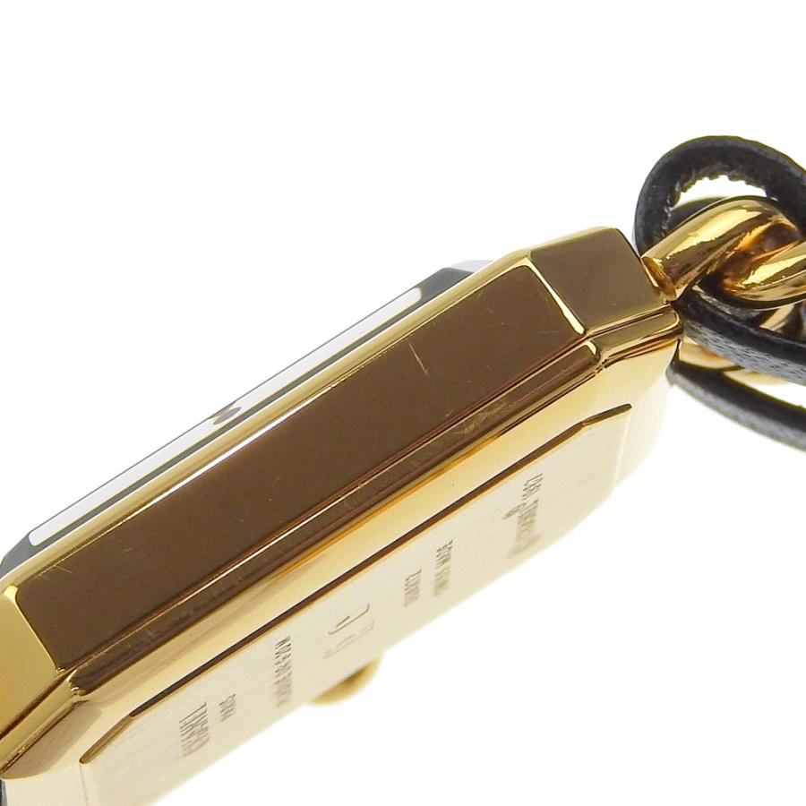 【CHANEL】シャネル プルミエールS H0001 金メッキ×レザー ブラック クオーツ アナログ表示 レディース ブラック文字盤 腕時計 CHANEL（シャネル） プルミエールS H0001 腕時計 金メッキ×レザー