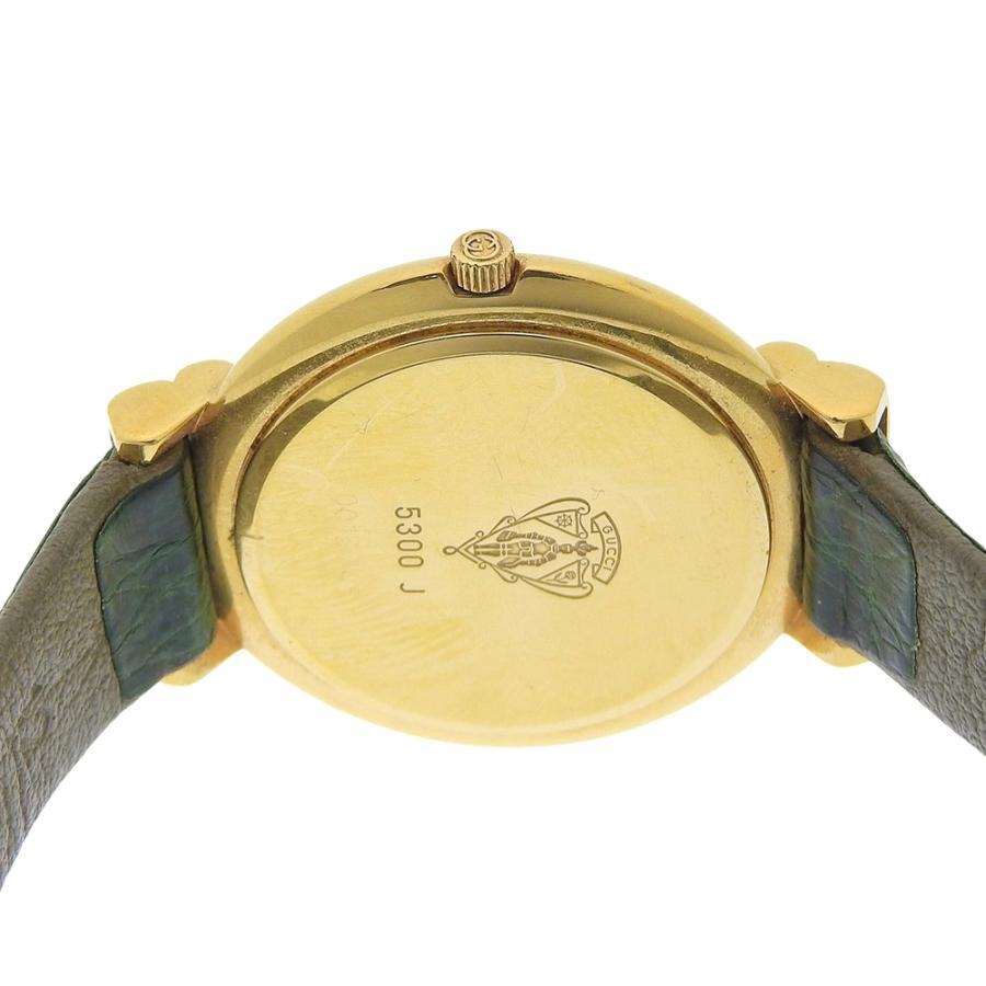 GUCCI（グッチ） 5300J 腕時計 ゴールデンパール×レザー ゴールド