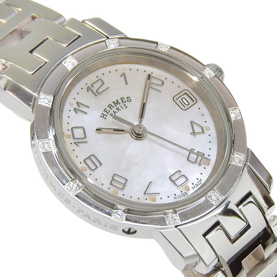 ◆エルメス◆クリッパー◆ナクレ◆CL4.210◆CL4.230◆４連コマ◆F-S HERMES（エルメス） クリッパーナクレ CL4.230 腕時計 SS×ダイヤモンド