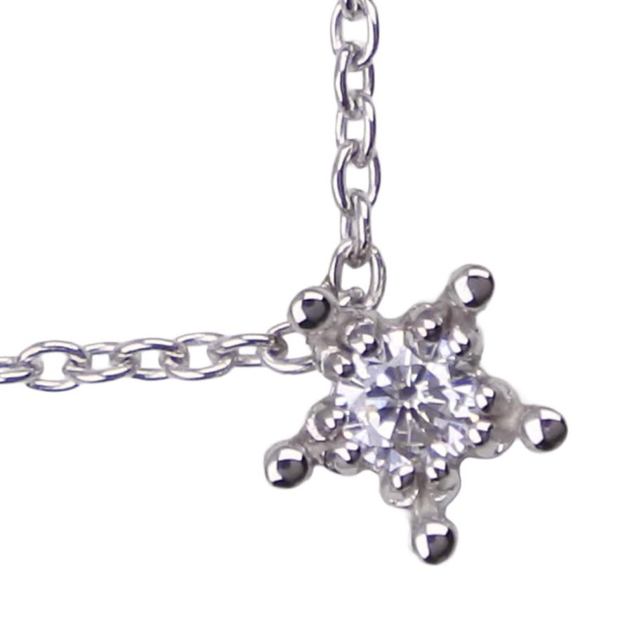 STAR JEWELRY スタージュエリー 星 0.04 ネックレス K18WG