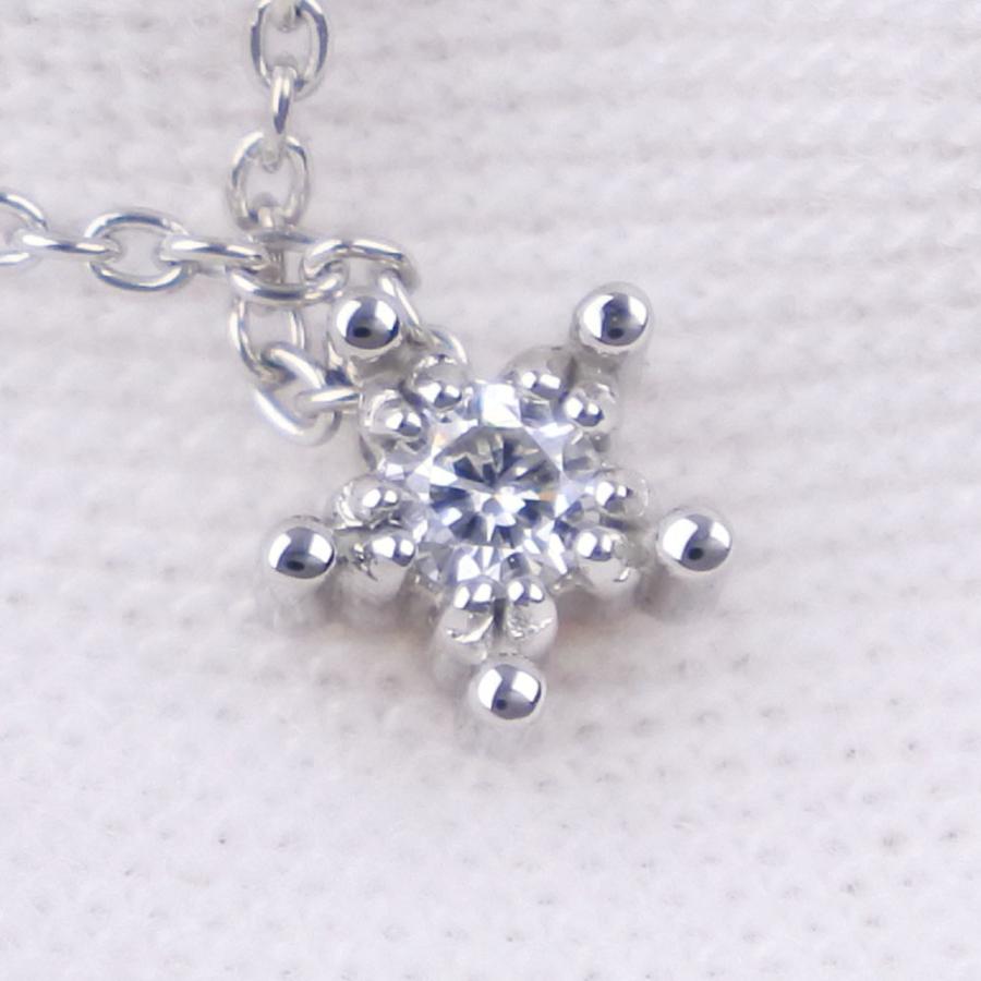 STAR JEWELRY スタージュエリー 星 0.04 ネックレス K18WG