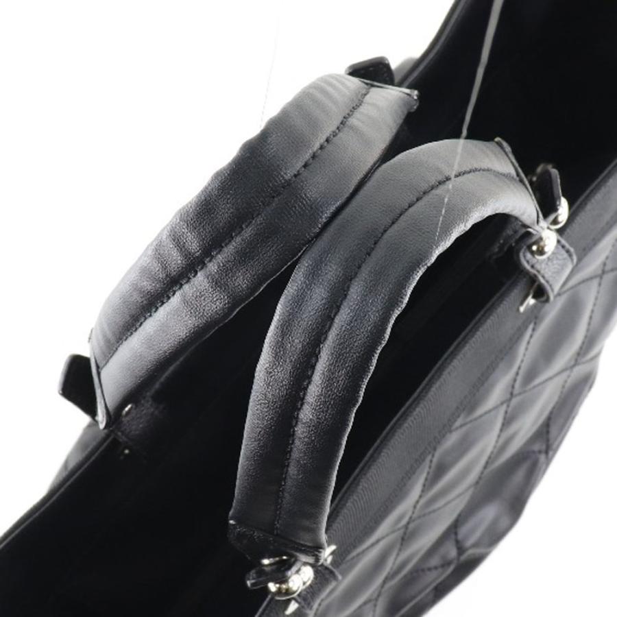 CHANEL シャネル パリビアリッツGM A34210 トートバッグ PVC 黒  