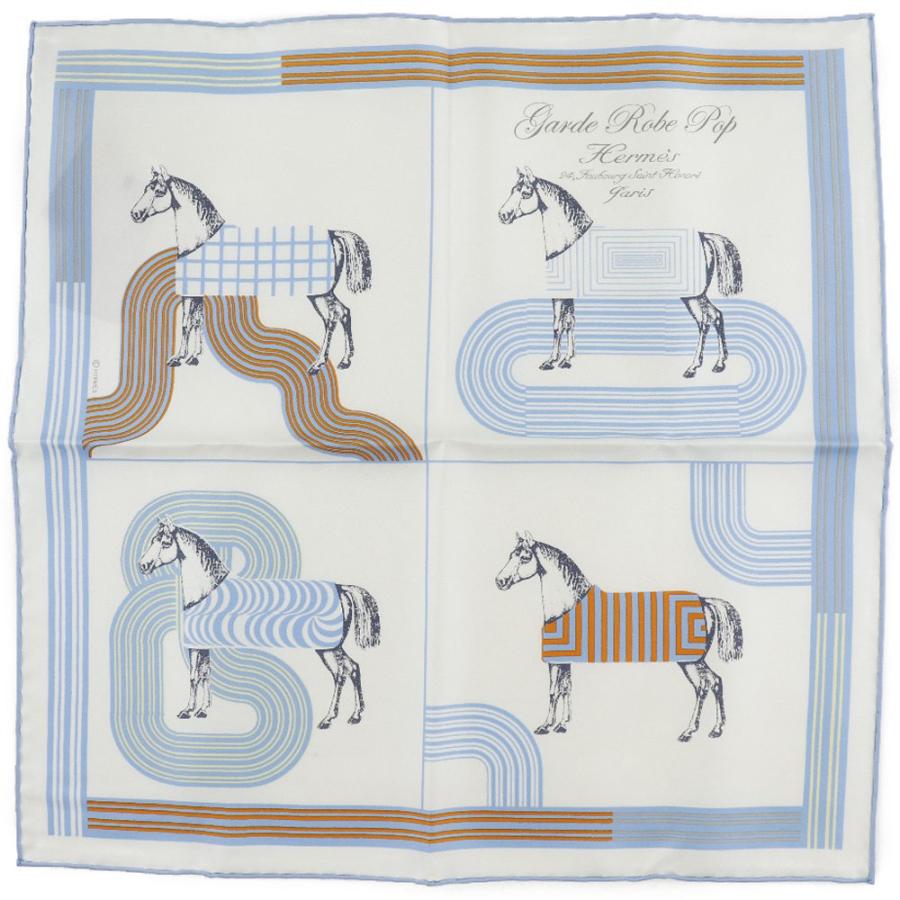 HERMES エルメス カレ45 カヴロシュ ガルド・ローブ・ポップ・デタイユ