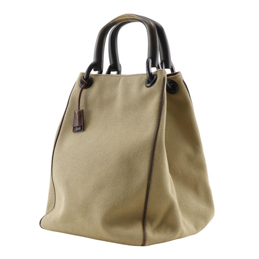 GUCCI（グッチ） ウッドハンドル 106493 ハンドバッグ キャンバス 