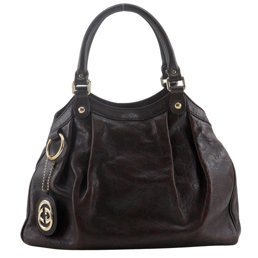 GUCCI グッチ スーキー GG 211944 トートバッグ シマレザー 茶 GUCCI グッチ スーキー GG 211944 トートバッグ シマレザー 茶
