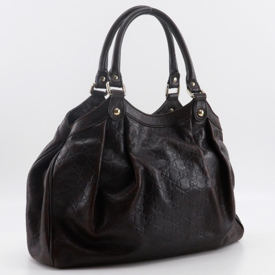 GUCCI グッチ スーキー GG 211944 トートバッグ シマレザー 茶 GUCCI グッチ スーキー GG 211944 トートバッグ シマレザー 茶
