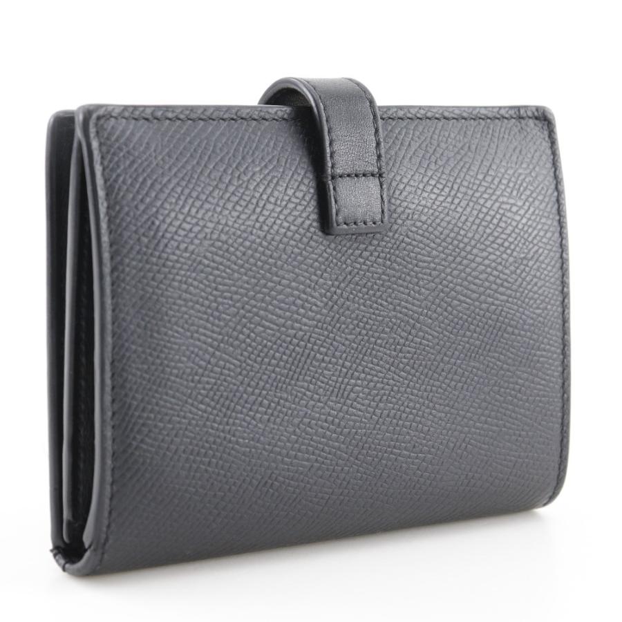 【CELINE】セリーヌ ミディアムストラップウォレット カーフ 黒 レディース 二つ折り財布 CELINE（セリーヌ） ミディアムストラップウォレット 二つ折り財布