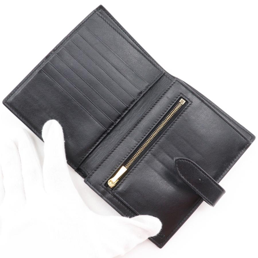 【CELINE】セリーヌ ミディアムストラップウォレット カーフ 黒 レディース 二つ折り財布 CELINE（セリーヌ） ミディアムストラップウォレット 二つ折り財布