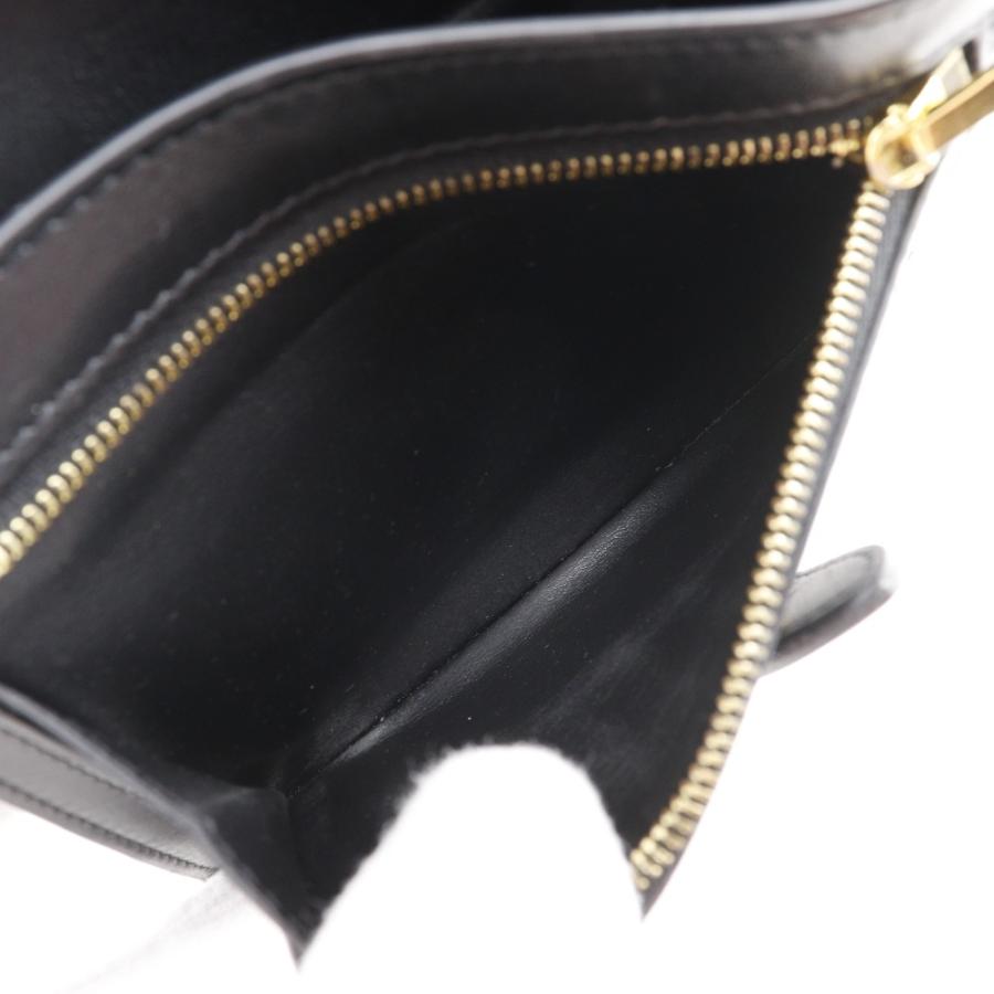【CELINE】セリーヌ ミディアムストラップウォレット カーフ 黒 レディース 二つ折り財布 CELINE（セリーヌ） ミディアムストラップウォレット 二つ折り財布