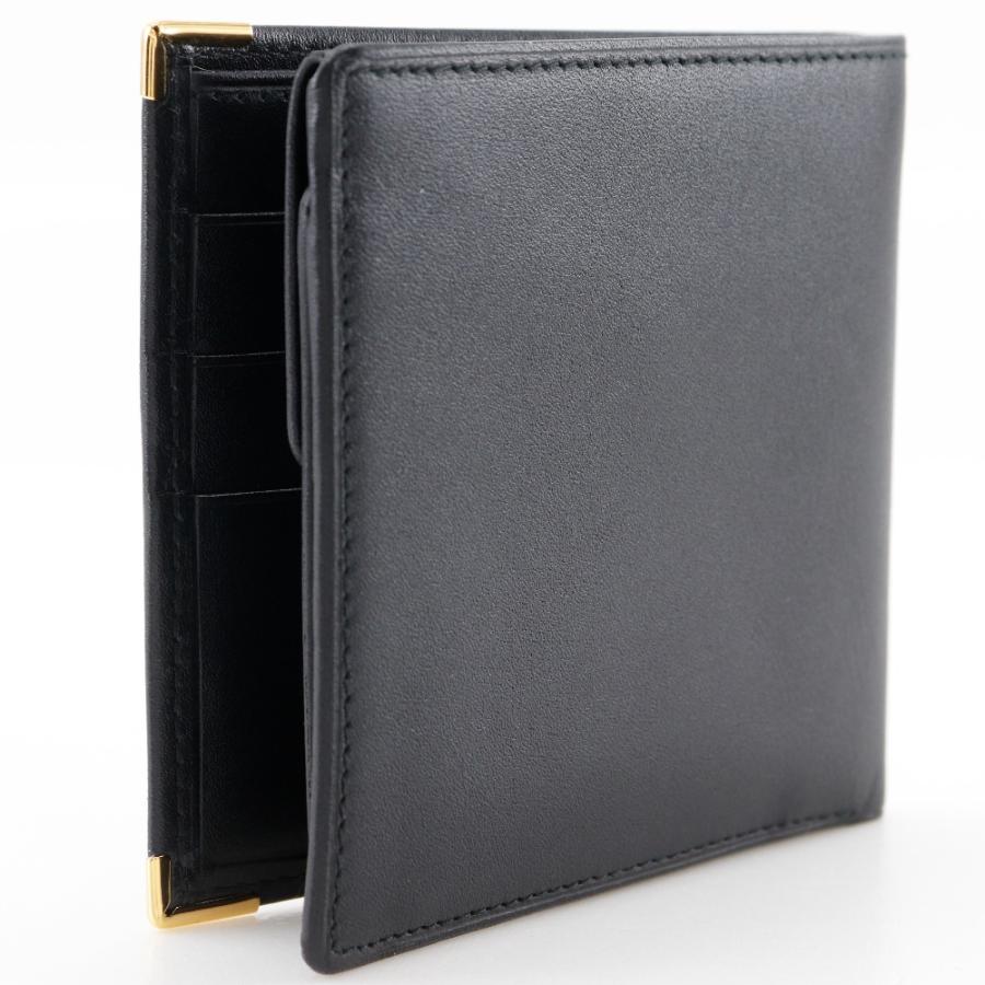 dunhill Dunhill ダンヒル ロゴ 二つ折り財布 カーフ 黒 メンズ dunhill Dunhill ダンヒル ロゴ 二つ折り財布 カーフ 黒 メンズ