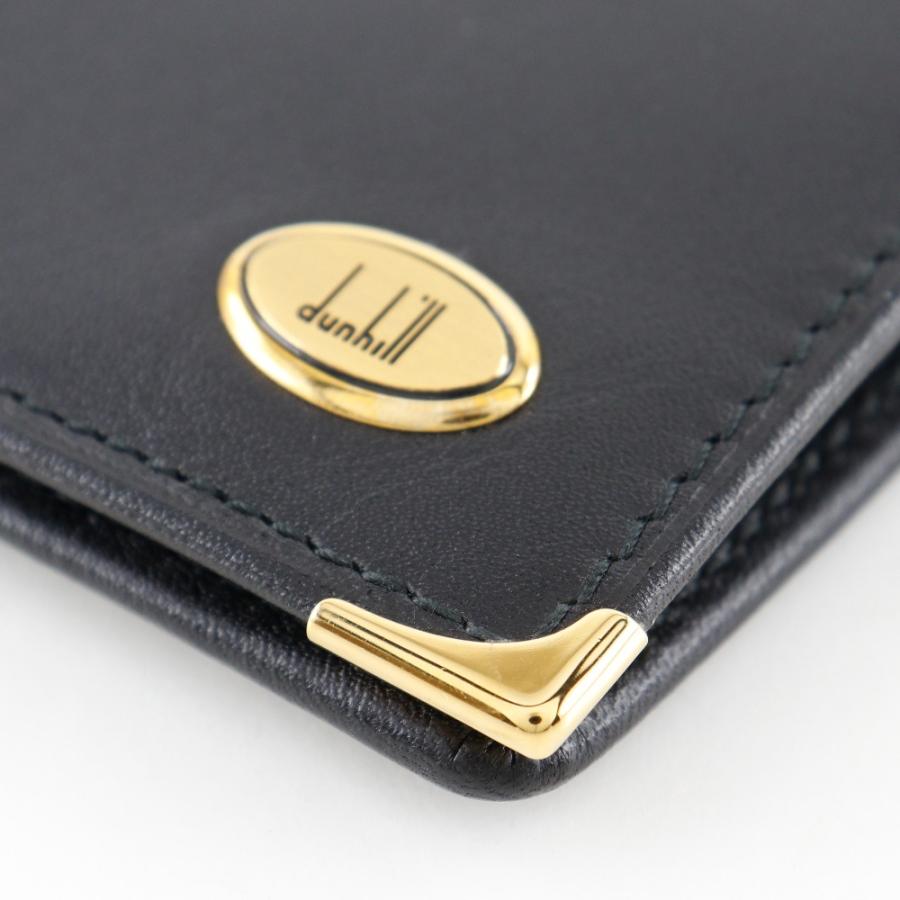 dunhill Dunhill ダンヒル ロゴ 二つ折り財布 カーフ 黒 メンズ  